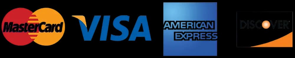 Mastercard, Visa, American Express and Discover