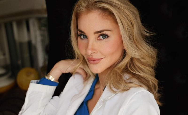 Dr. Monika Kiripolsky in her white coat